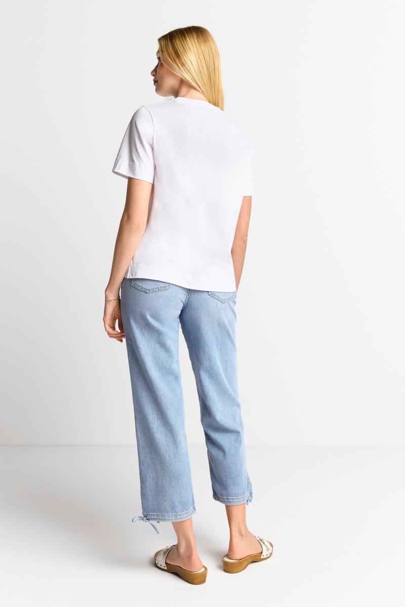 Eich & Royal Weißes T-Shirt mit Schriftzug Cyber Monday