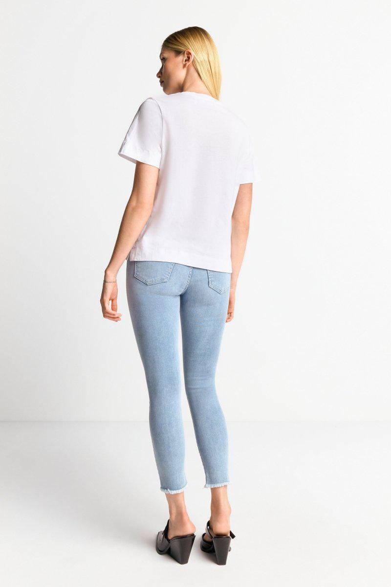 Eich & Royal Weißes T-Shirt mit Statement-Print Riesige Ersparnisse