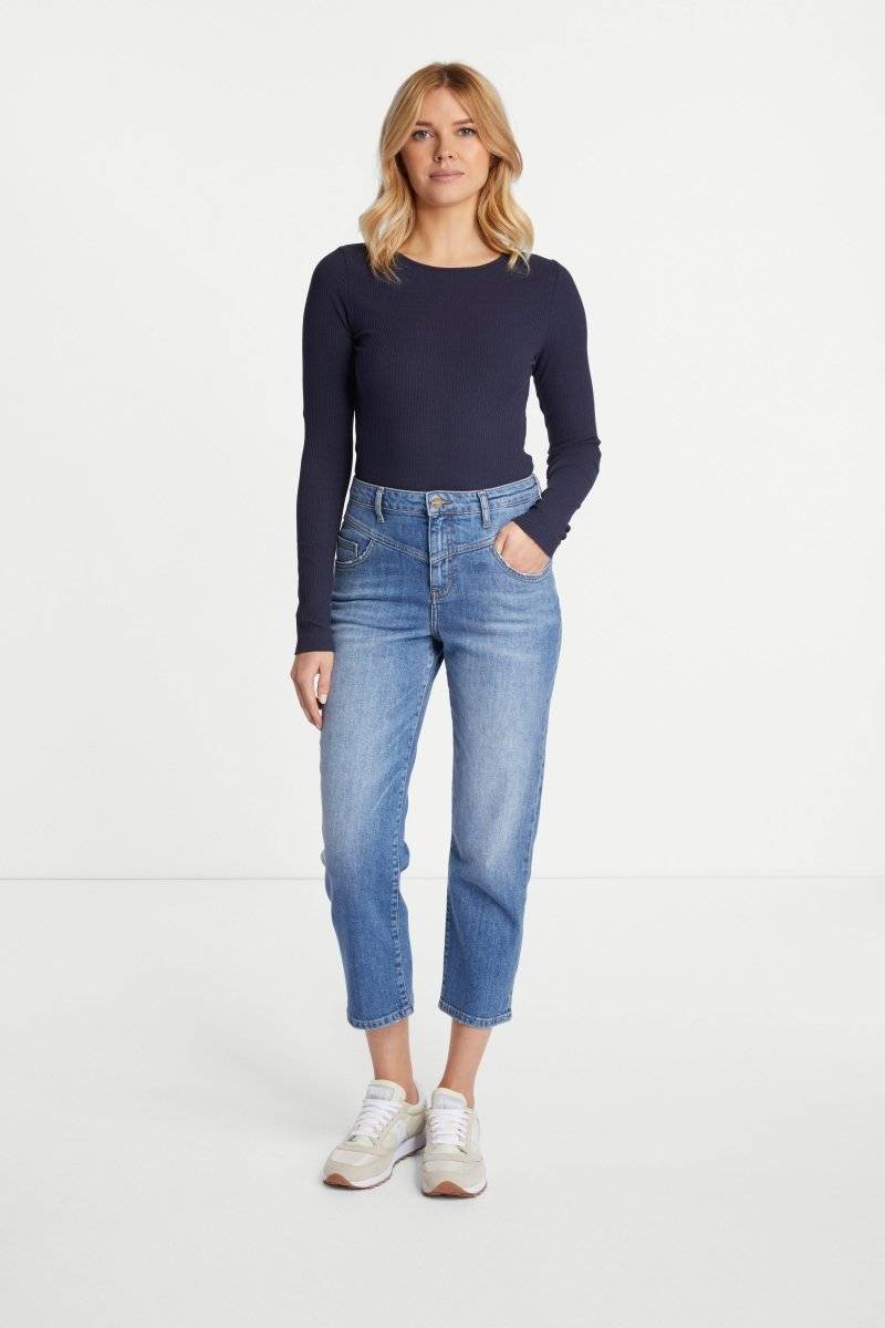 Eich & Royal Rib-Longsleeve mit Rundhals Bis zu 50% Rabatt