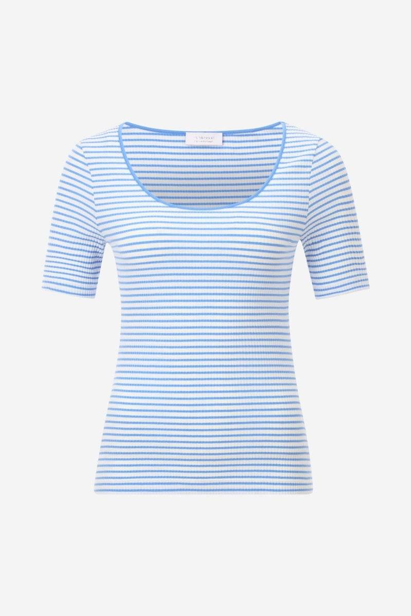 Eich & Royal Gestreiftes T-Shirt in feiner Rib-Struktur Discount Store für neue Produkte