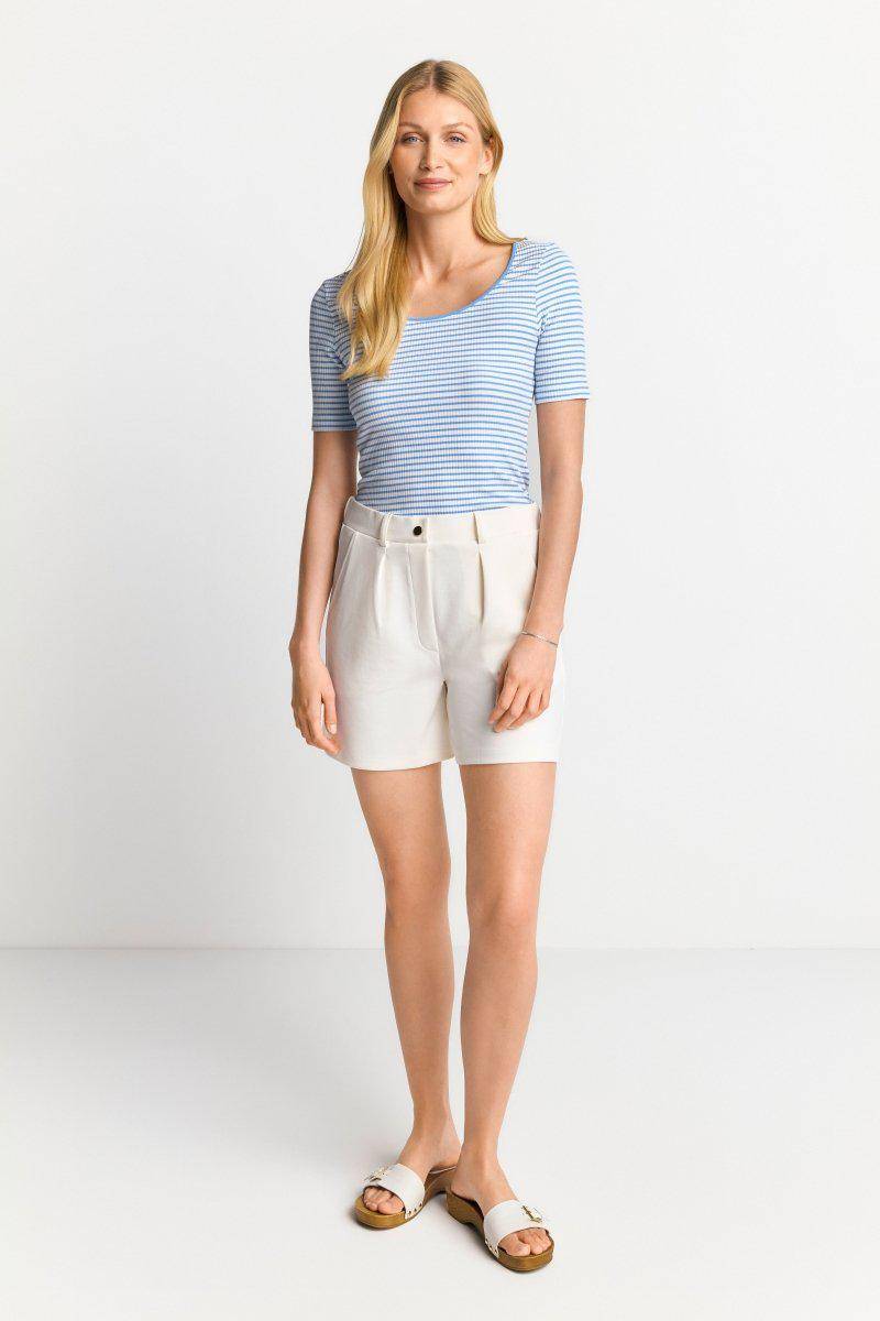 Eich & Royal Gestreiftes T-Shirt in feiner Rib-Struktur Discount Store für neue Produkte