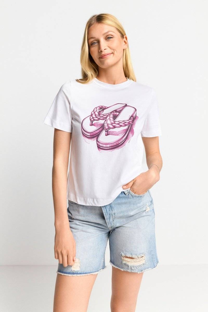Eich & Royal T-Shirt mit strassverziertem Print Speichern exportieren