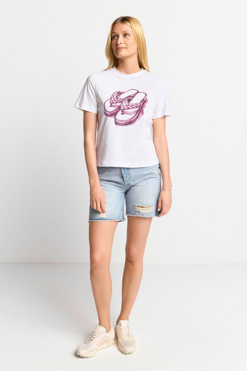 Eich & Royal T-Shirt mit strassverziertem Print Speichern exportieren