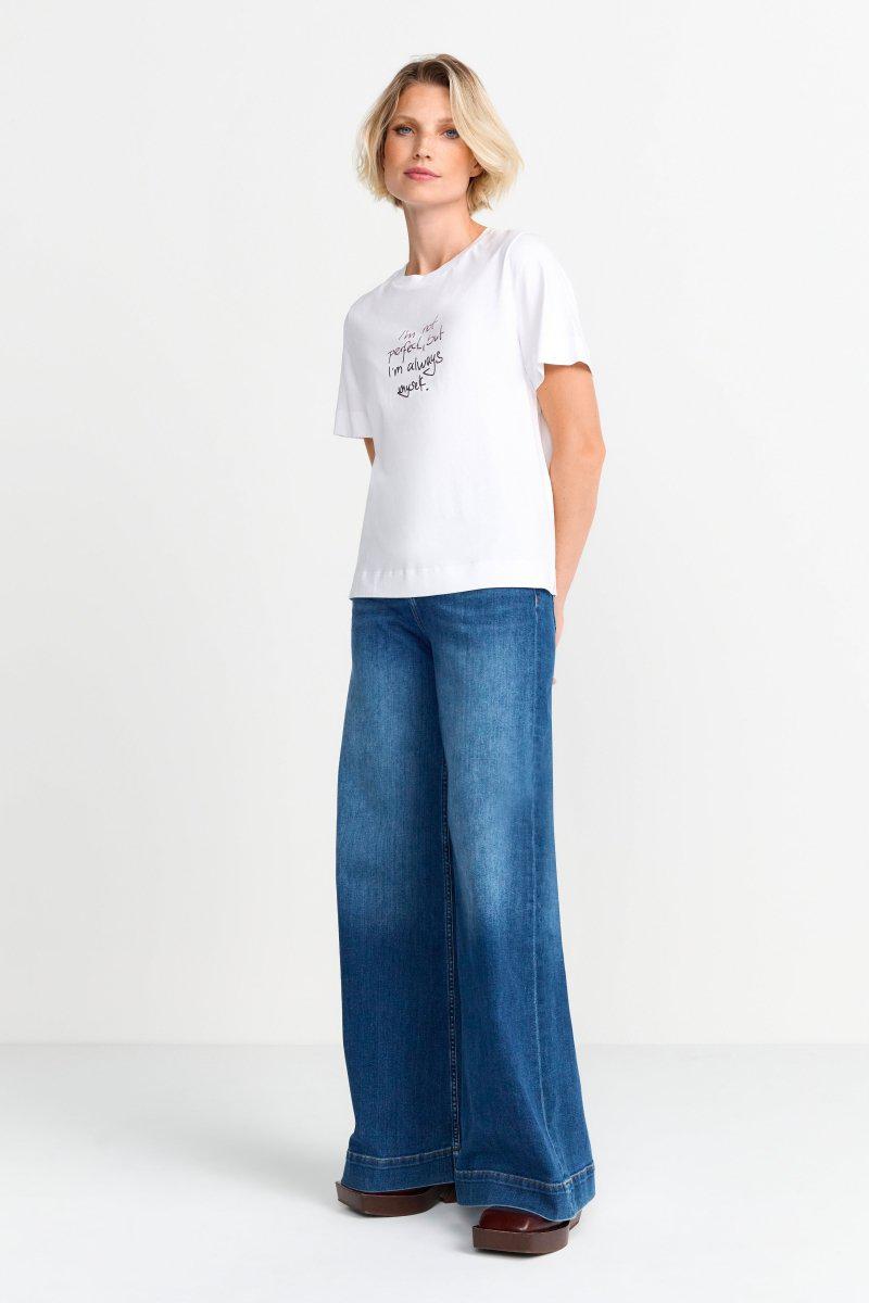 Eich & Royal Weißes Statement-T-Shirt Günstiger Verkauf