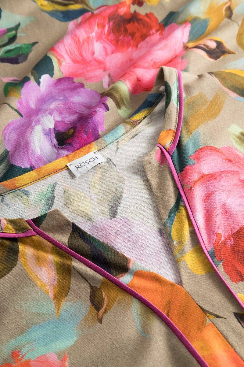 ﻿Rösch Nachthemd im Aquarell-Blüten-Druck Maxi-Länge Baumwolle/Modal Saisonschlussverkauf