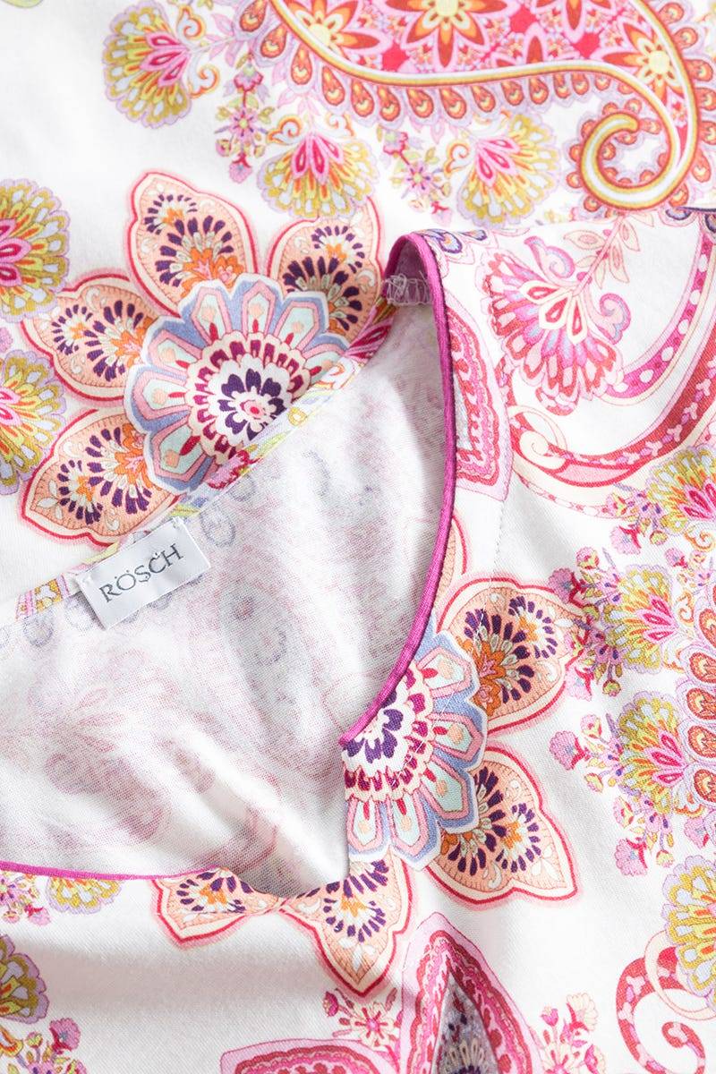 Rösch Pyjama im Paisley-Druck Beerenfarben Baumwolle/Modal Muttertagsangebot