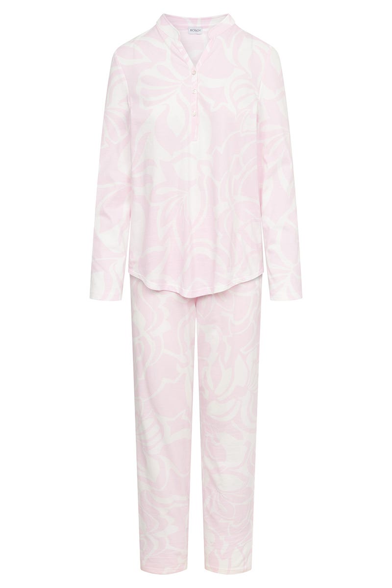 Rösch Pyjama im pastelligen Blumendruck 100% Baumwolle Top Angebot