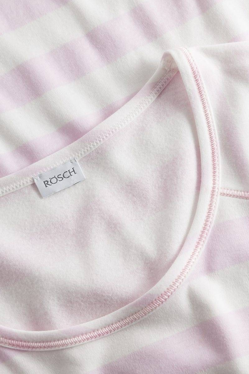 Rösch Nachthemd im Ringeldruck Rosa Maxi-Länge 100% Baumwolle Online Outlet