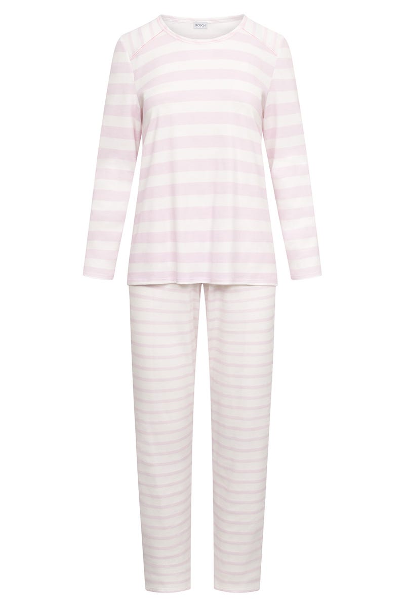 Rösch Pyjama im Ringeldruck Rosa 100% Baumwolle Zeitlich begrenztes Angebot