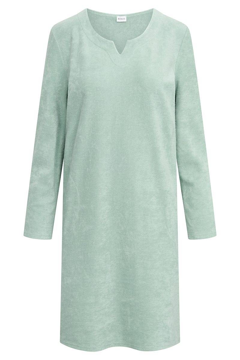 Rösch Hauskleid aus Frottee in Mintgrün Baumwolle/Polyester Blitzangebot