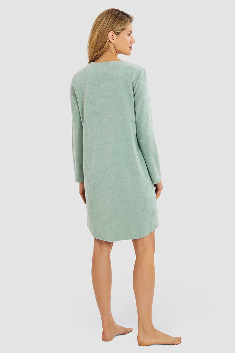 Rösch Hauskleid aus Frottee in Mintgrün Baumwolle/Polyester Blitzangebot