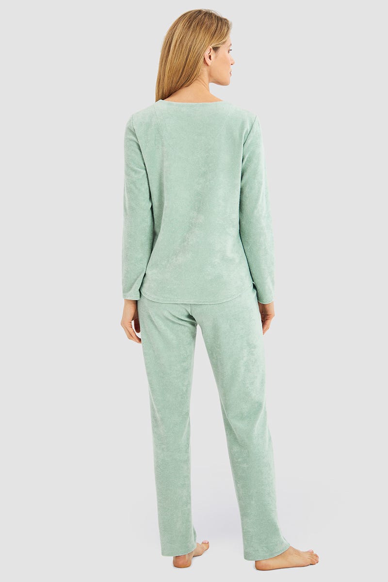 Rösch Hausanzug aus Frottee in Mintgrün Baumwolle/Polyester Neuheiten