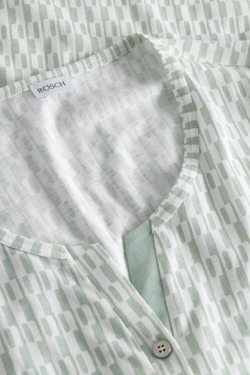 Rösch Pyjama im minimalistischen Grafikdruck Mintgrün 100% Baumwolle Tägliche Deals