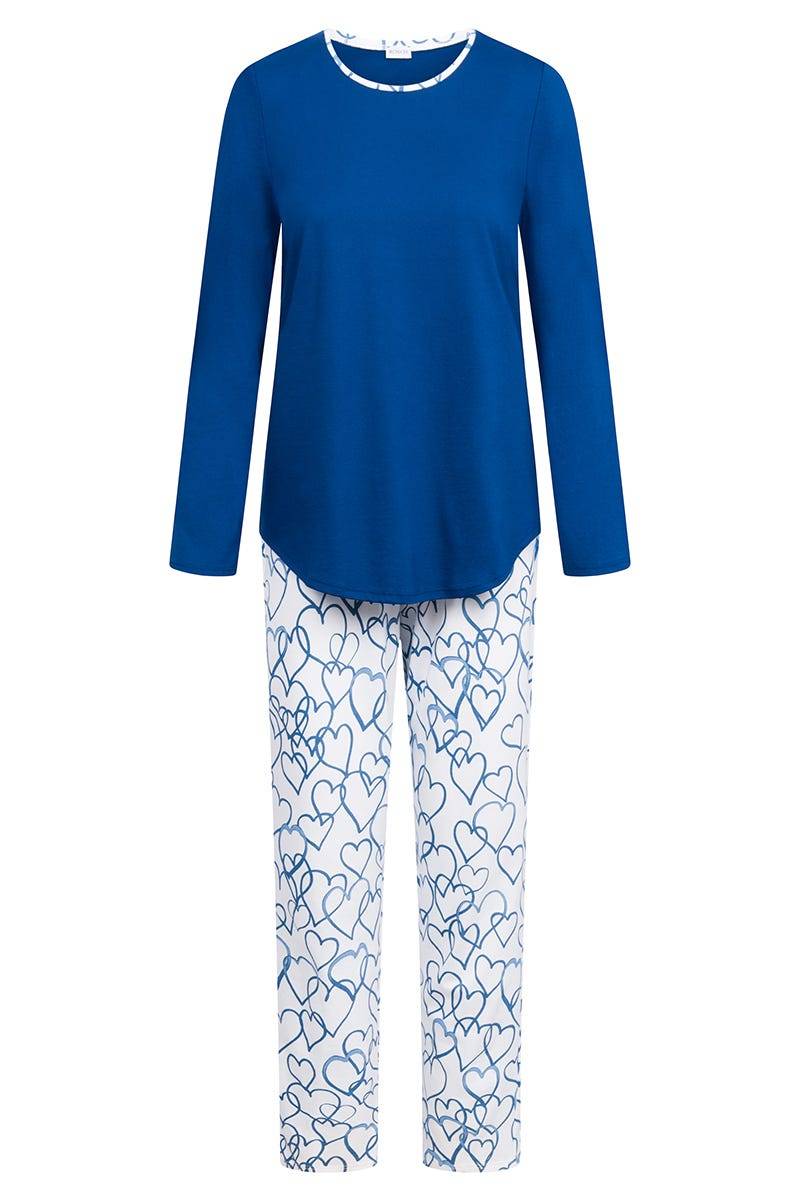 Rösch Pyjama mit Herzen-Druck 100% Baumwolle Zeitbegrenzte Promotion