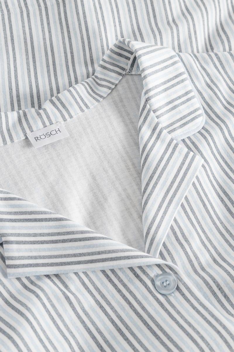 Rösch Pyjama im Streifendruck Herrenhemd-Stil 100% Baumwolle Bis zu 60% Rabatt