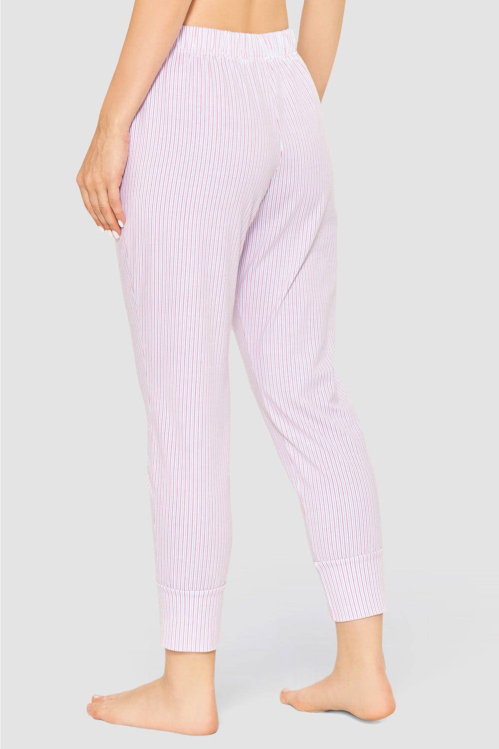 Rösch 7/8-Hose im Streifendruck Rosa-Blau Baumwolle/Elasthan Nur noch ein Tag übrig