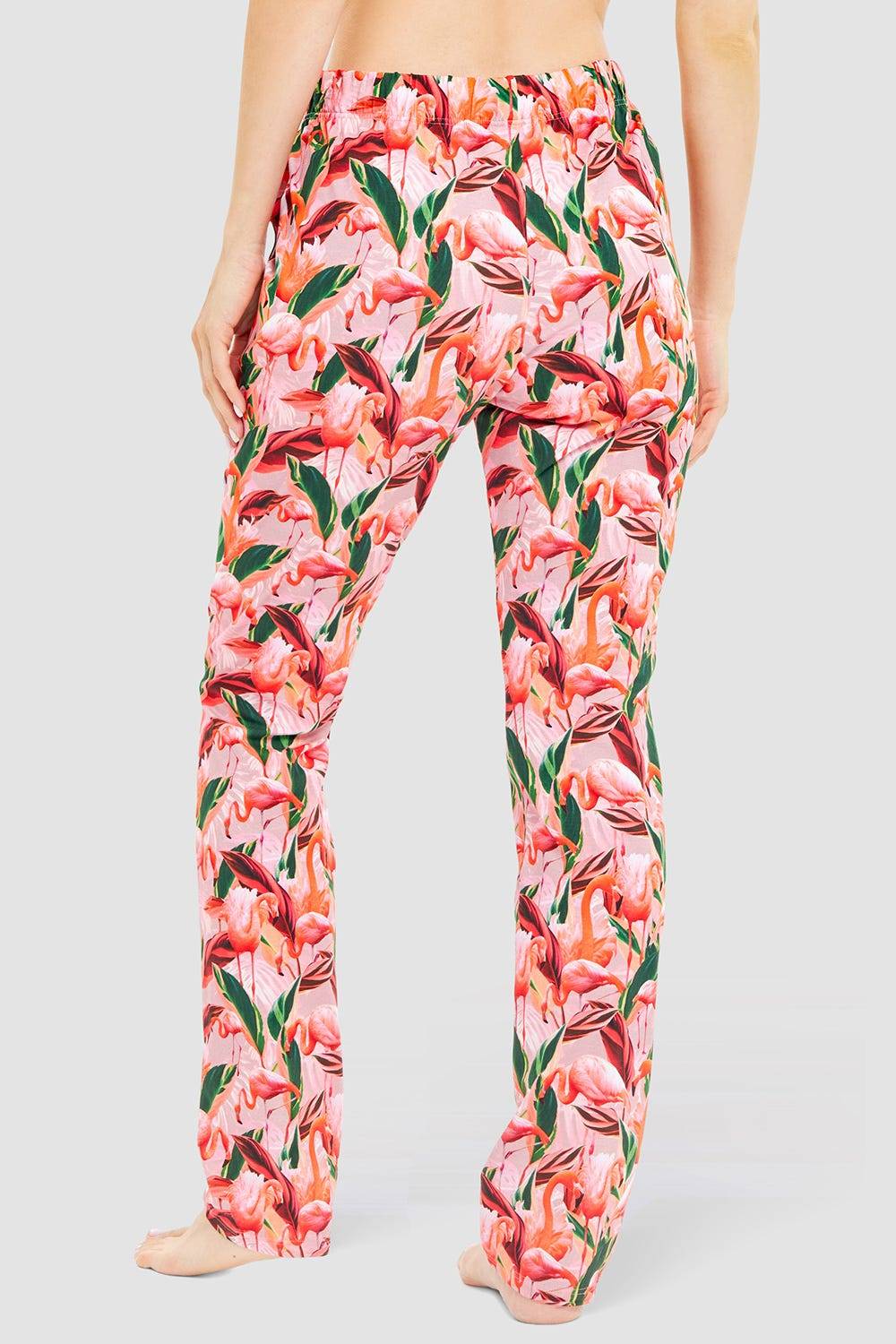 Rösch Pyjamahose im Flamingo-Druck Baumwolle/Elasthan Rabatte dieses Monats