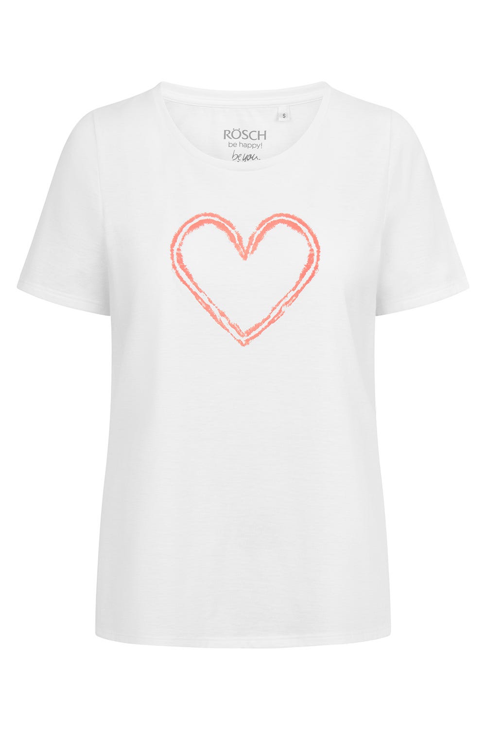 Rösch Pyjamashirt mit Motivdruck Herz 100% Baumwolle Outlet