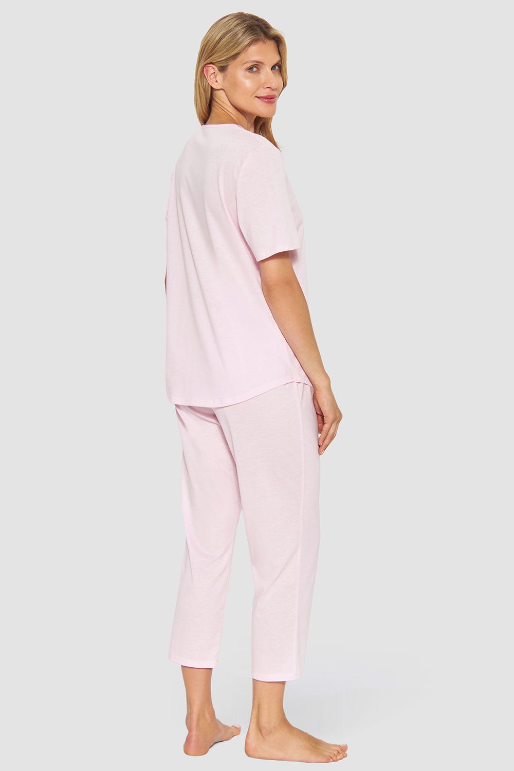 Rösch Pyjama mit Spitzendetails Rosa Baumwolle im Angebot