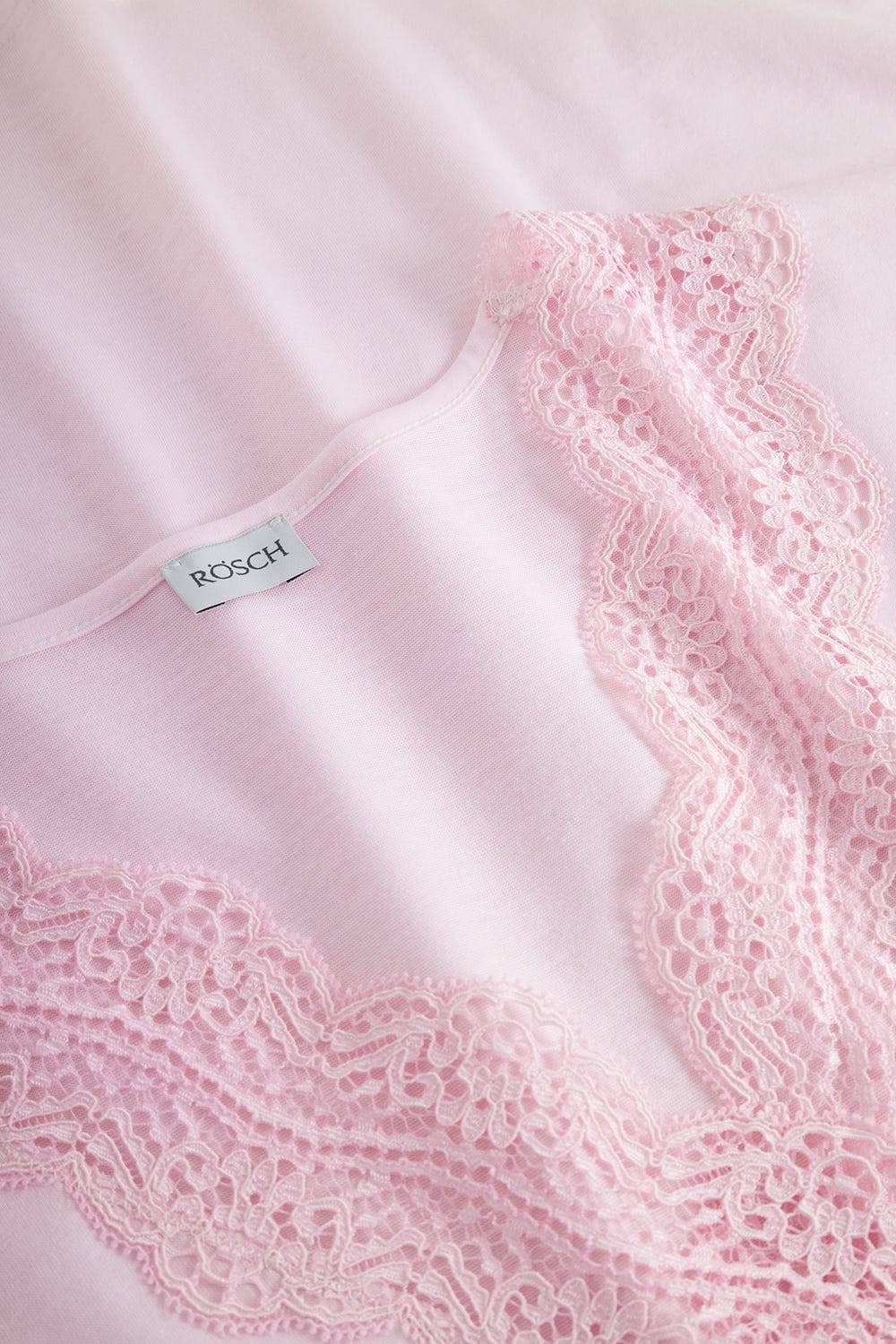 Rösch Pyjama mit Spitzendetails Rosa Baumwolle im Angebot