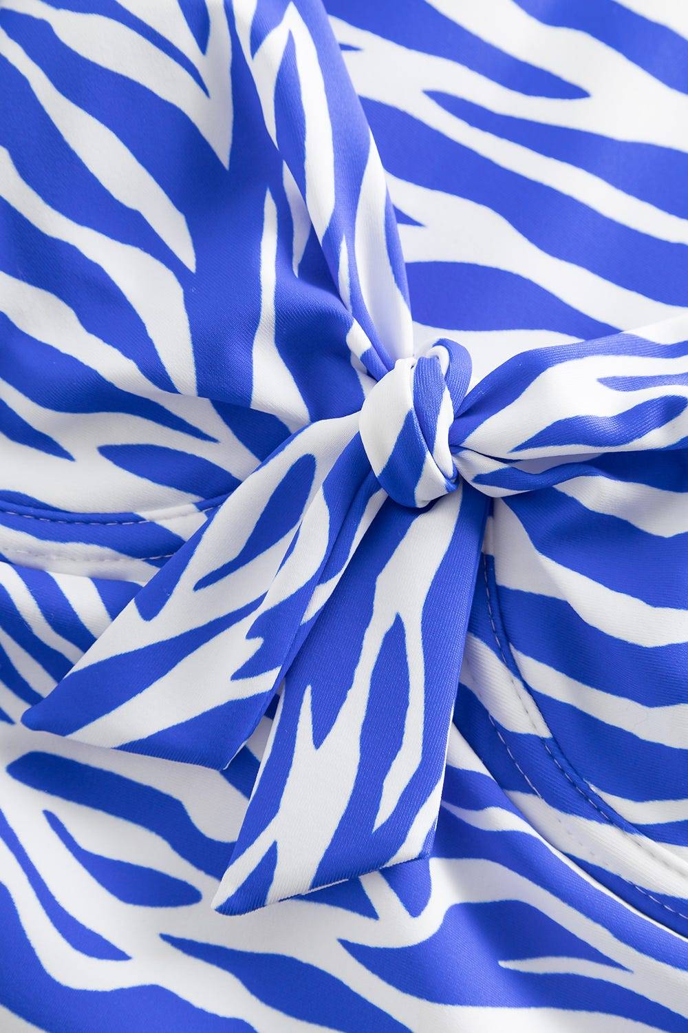 Rösch Badeanzug im modernen Zebradruck Blau-Weiß Sonderangebot