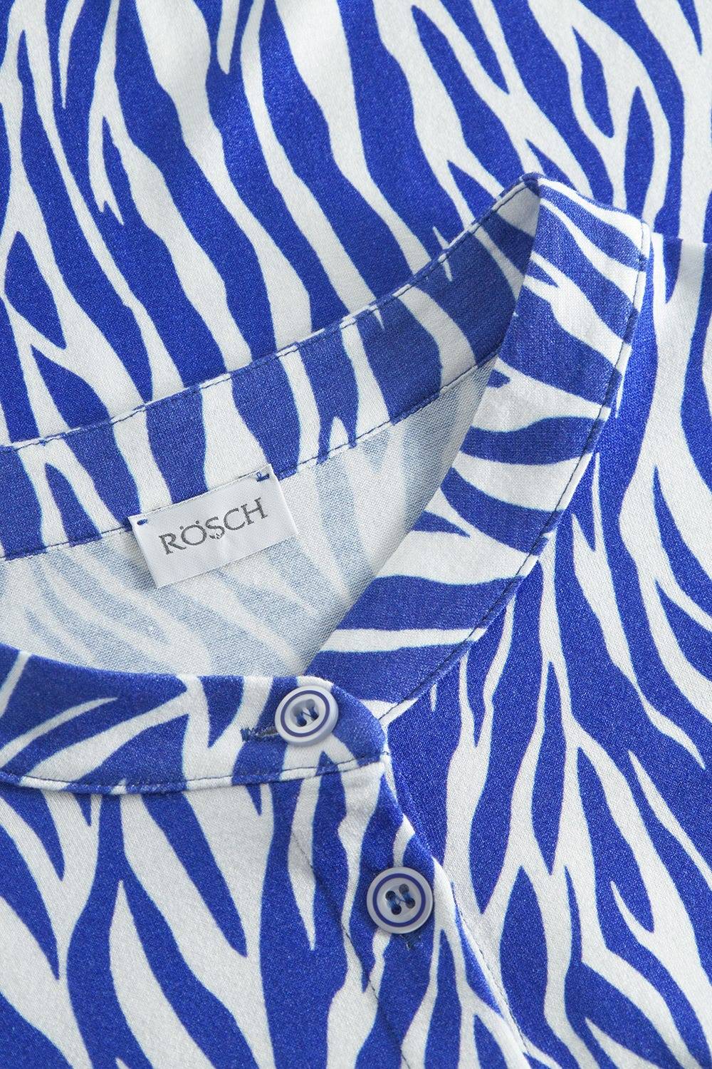 Rösch Strandkleid Kurzarm im modernen Zebradruck Blau-Weiß Viskose/Elasthan Günstig kaufen