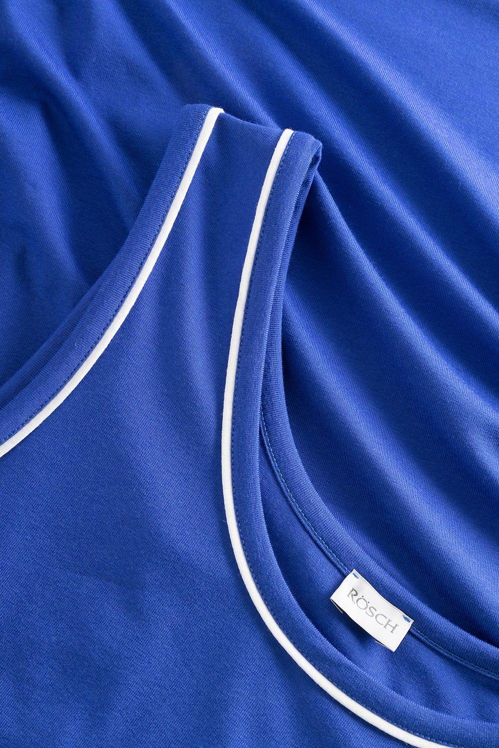 Rösch Strandkleid Ärmellos mit Kontrast-Paspeln Neon-Blau Online Shopping