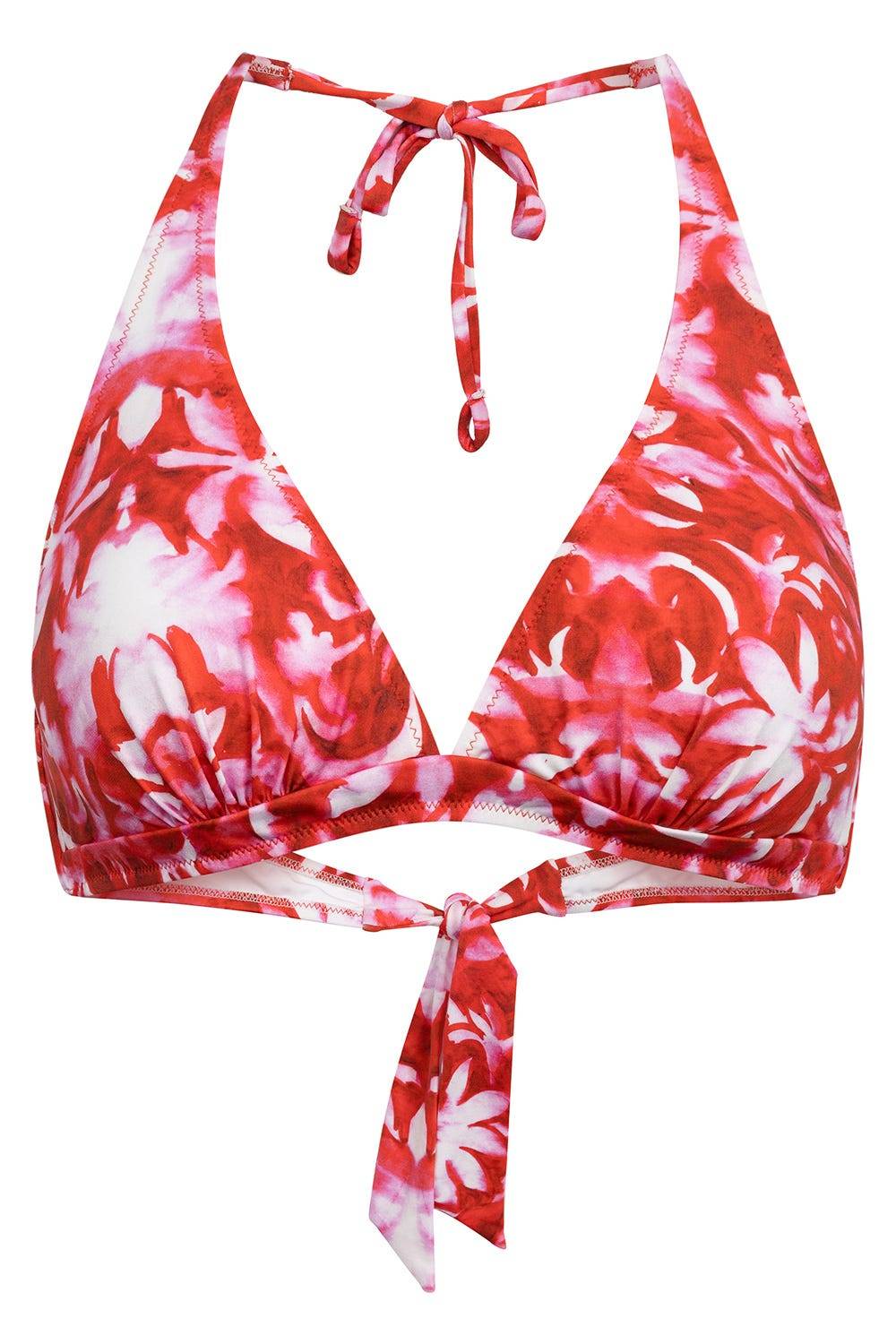 Rösch Bikini-Oberteil Neckholder im Ornament-Druck Rot-Weiß Preisnachlass