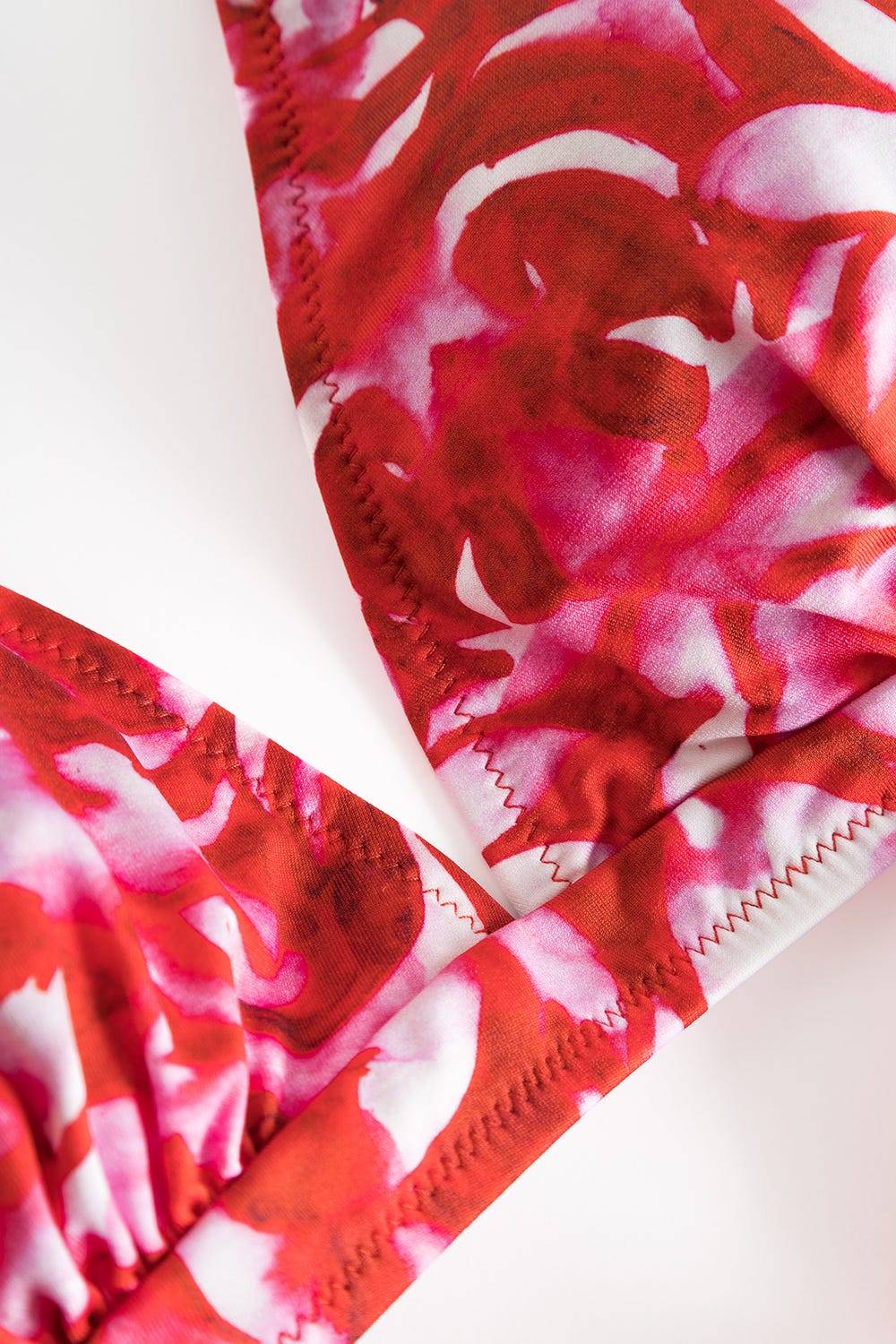 Rösch Bikini-Oberteil Neckholder im Ornament-Druck Rot-Weiß Preisnachlass