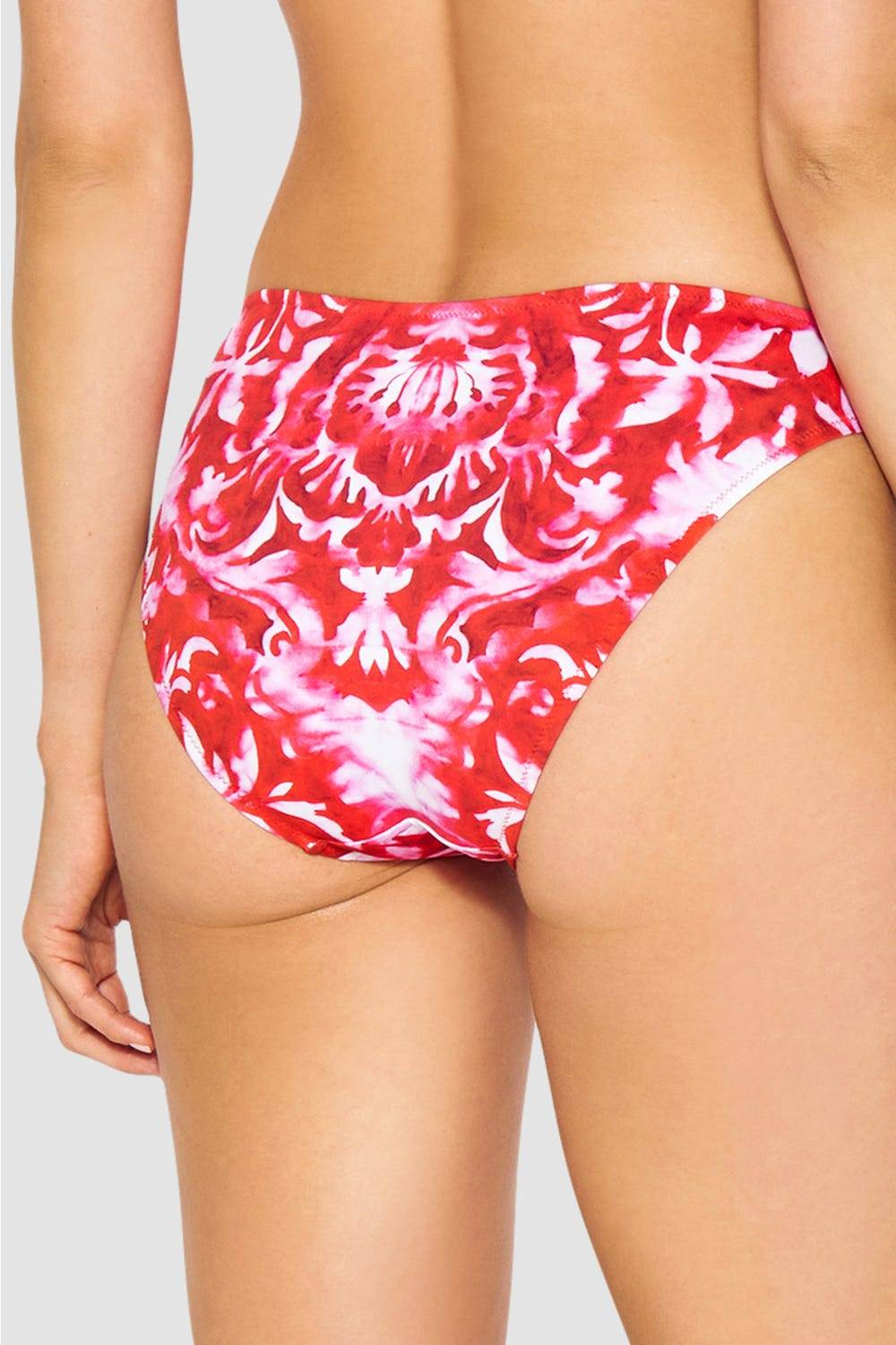 Rösch Bikini-Hose Neckholder im Ornament-Druck Rot-Weiß Saisonschlussverkauf