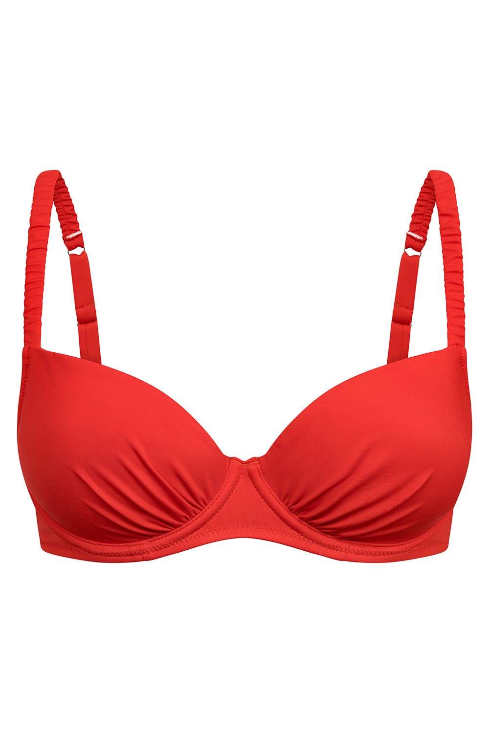 Rösch Bikini-Oberteil in Rot einfarbig Spacer-Cup Muttertagsangebot