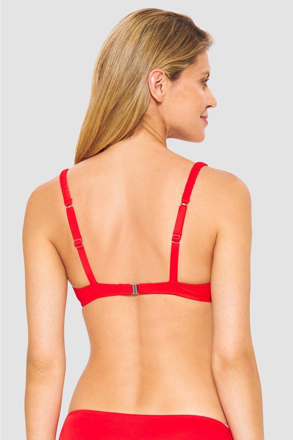 Rösch Bikini-Oberteil in Rot einfarbig Spacer-Cup Muttertagsangebot