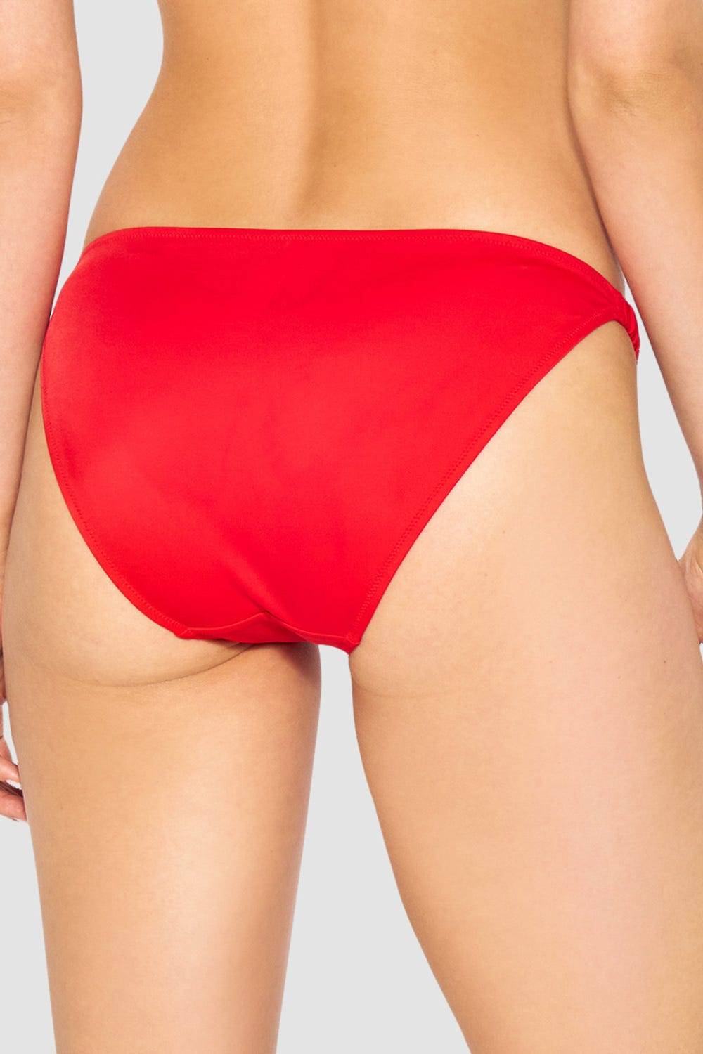 Rösch Bikini-Hose in Rot einfarbig mit Raffungen Jubiläumsangebot