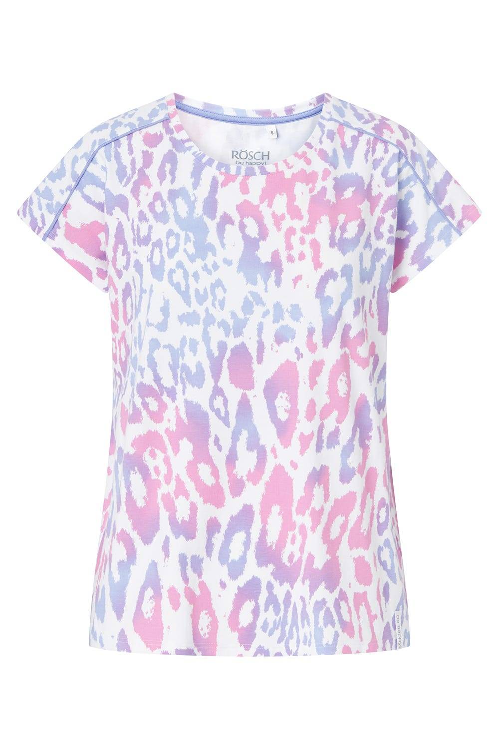 Rösch Pyjamashirt im modernen Leoprint Baumwolle/Elasthan Lagerräumung