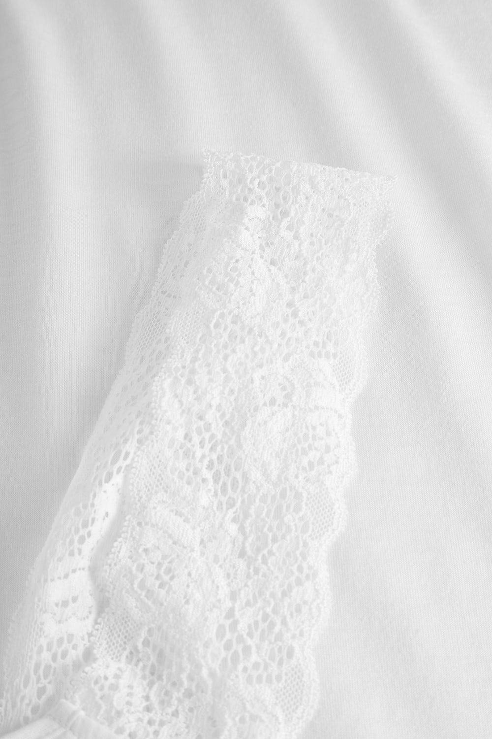 Rösch Pyjama kurz mit Spitzendetail 100% Baumwolle Top Angebot