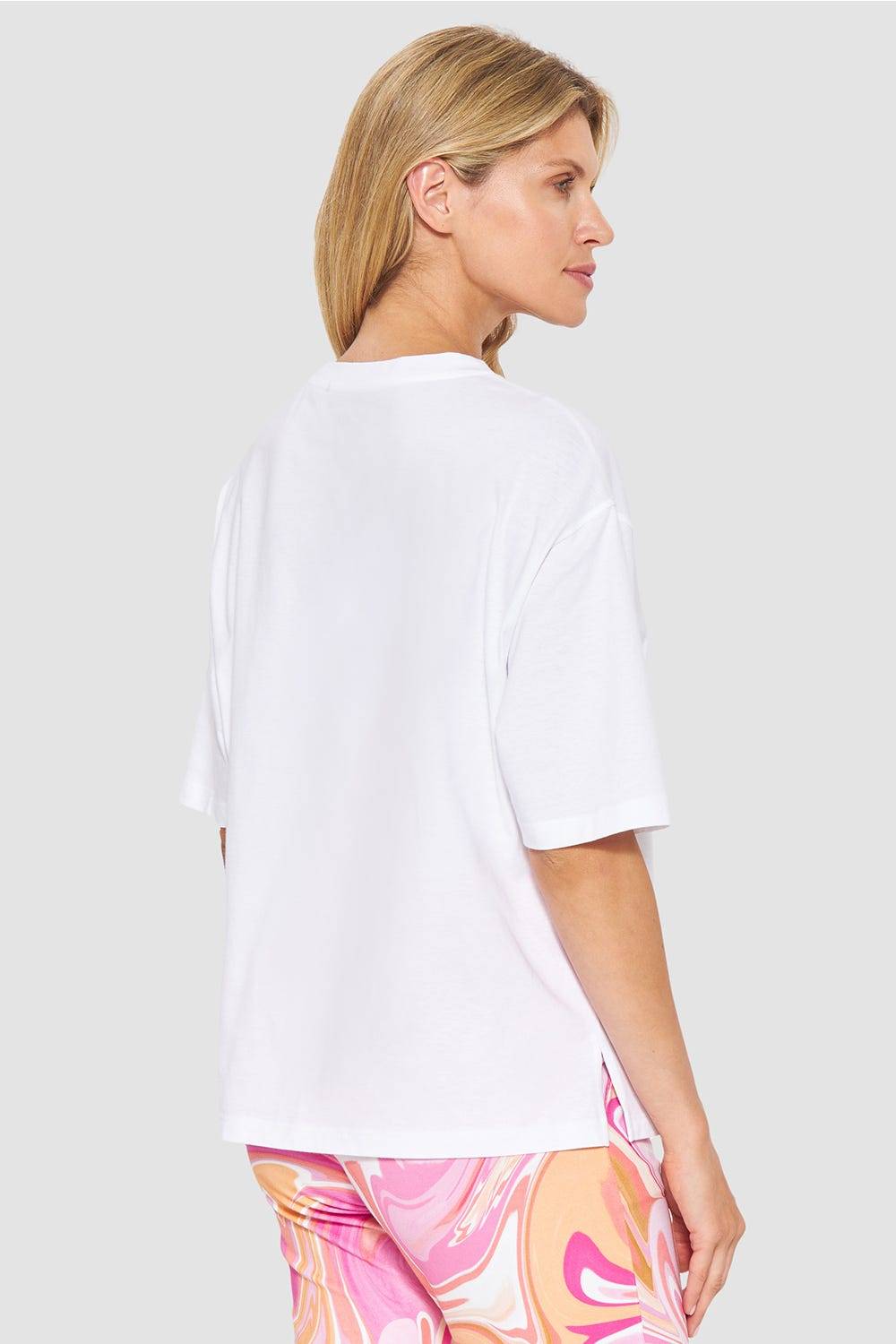 Rösch T-Shirt mit Schriftzug Sommer 100% Baumwolle Clearance-Verkauf