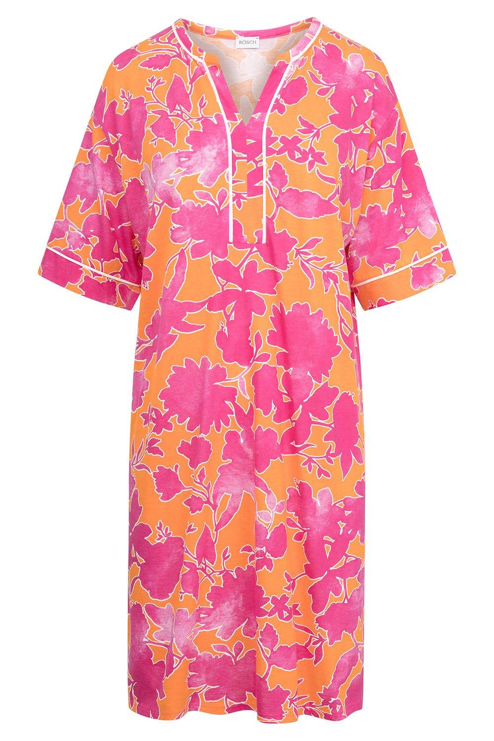 Rösch Nachthemd im floralen Druck Orange-Pink Tunika-Style Baumwolle/Modal Begrenzt auf 3 Tage
