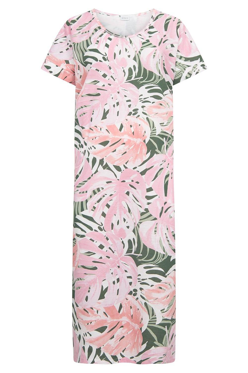 Rösch Nachtkleid im Blätterdruck exotisch Maxi-Länge 100% Baumwolle 2025