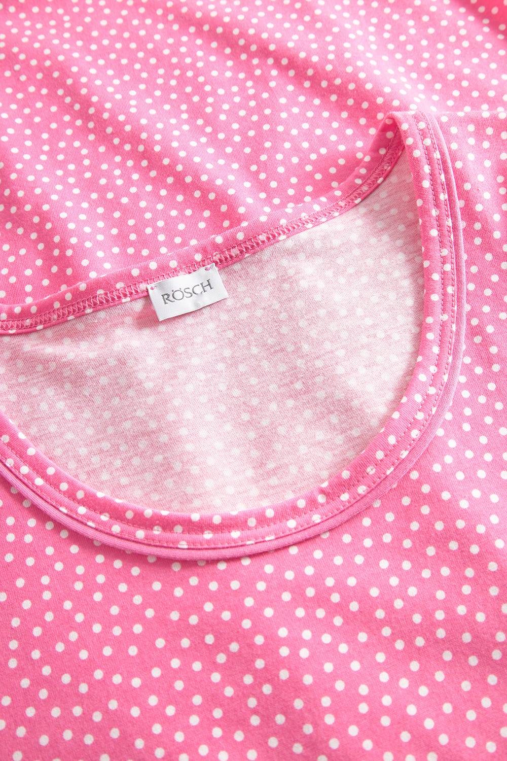 Rösch Nachthemd im Tupfendruck Pink 100% Baumwolle Auslauf