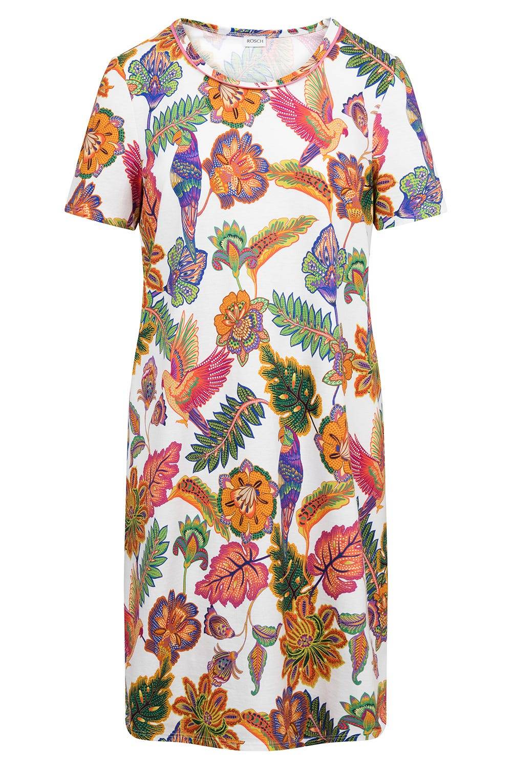 Rösch Nachthemd Kurzarm mit Blumenprint exotisch Baumwolle/Modal Hotsell
