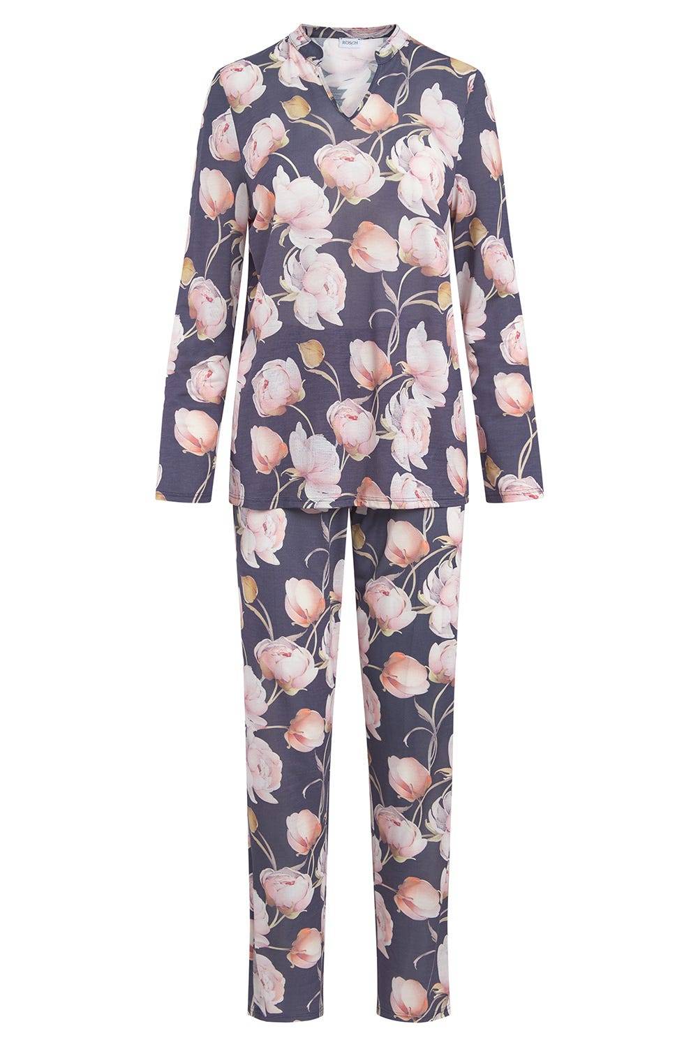 Rösch Pyjama im floralen Druck romantisch 100% Modal Fabrikverkauf