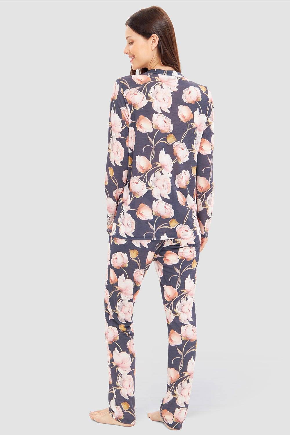 Rösch Pyjama im floralen Druck romantisch 100% Modal Fabrikverkauf