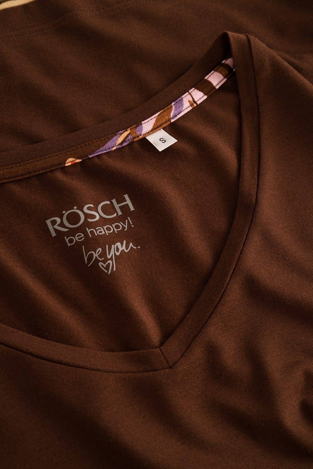 Rösch Shirt mit V-Ausschnitt angenähte Stufe Viskose/Elasthan Rabatt