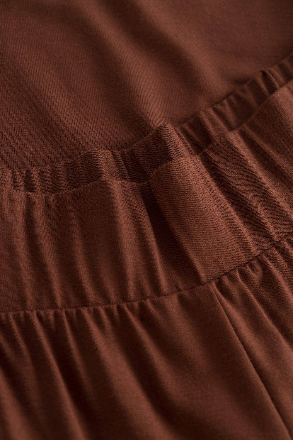 Rösch Hose mit weitem Bein Braun Basic Viskose/Elasthan Großer Ausverkauf