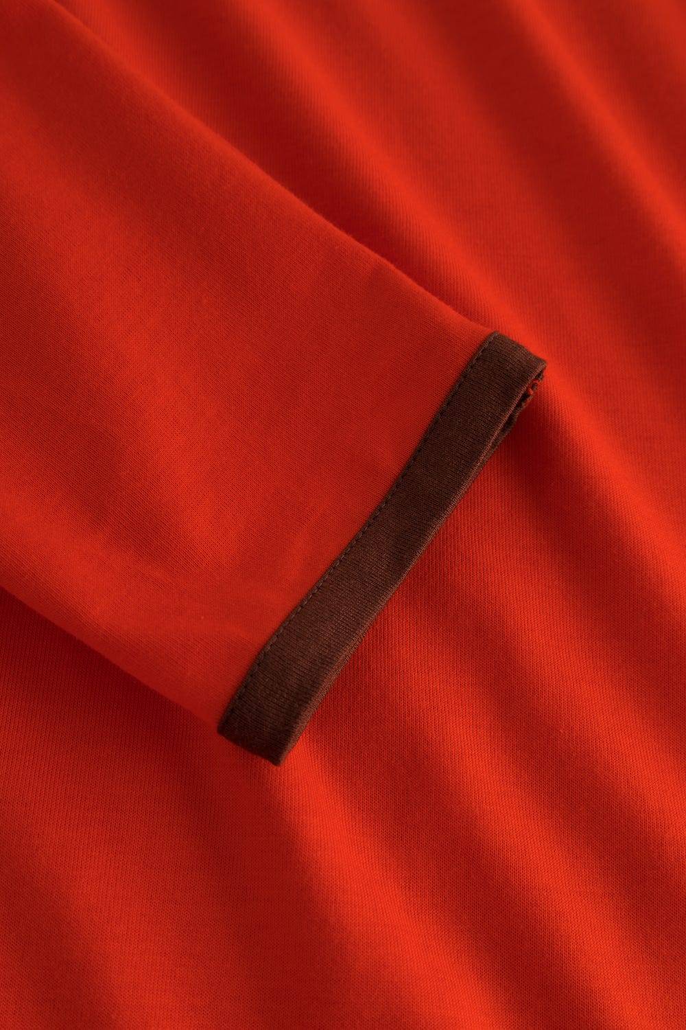 Rösch Nachthemd mit Schriftzug Rot Braun 100% Baumwolle Begrenztes Angebot