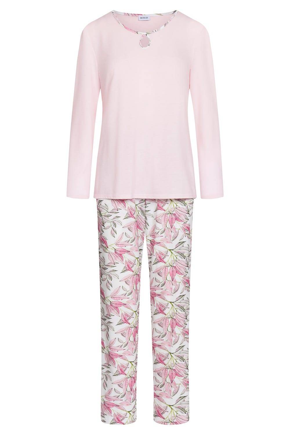 Rösch Pyjama mit Tropfenausschnitt 100% Baumwolle Black Friday