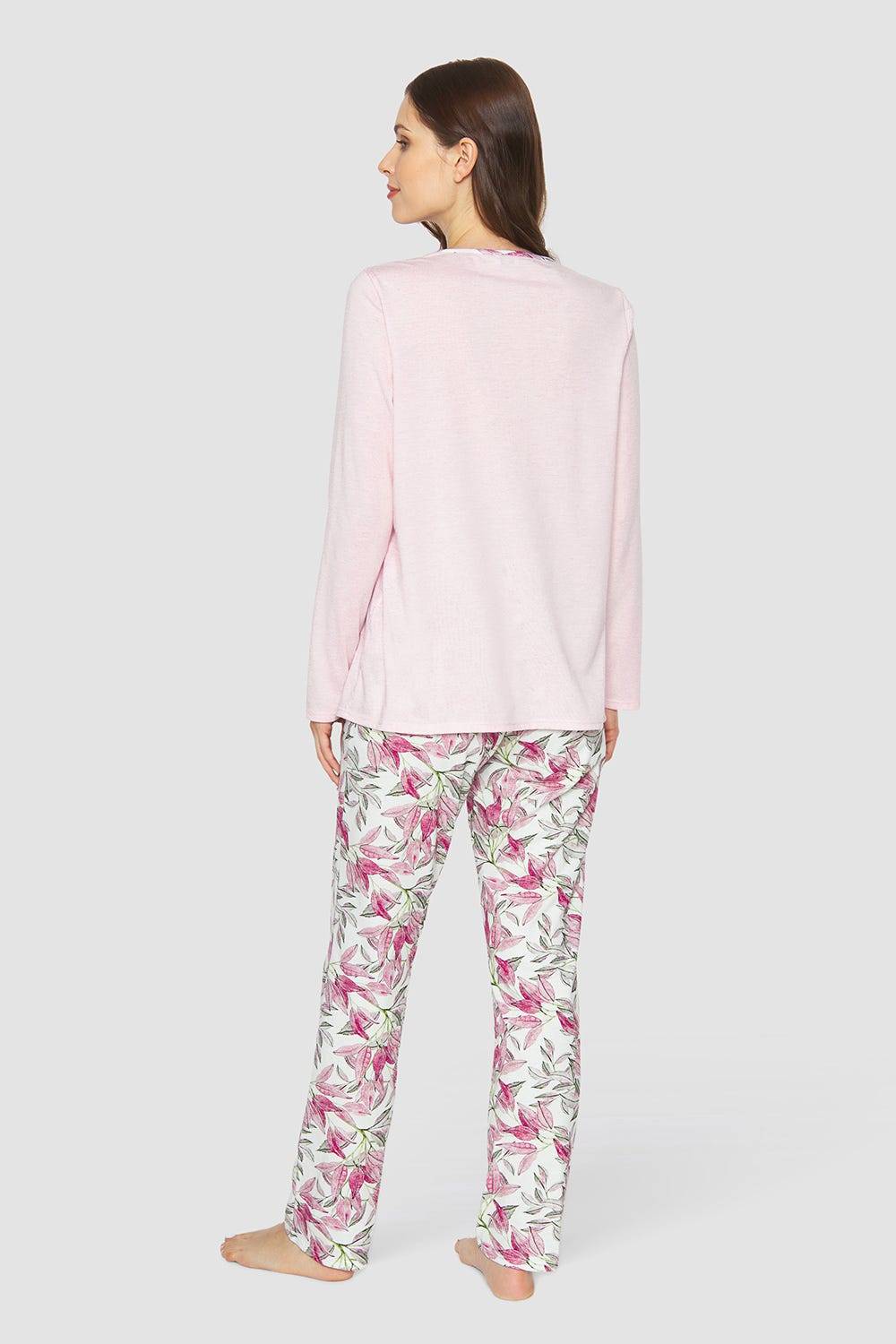Rösch Pyjama mit Tropfenausschnitt 100% Baumwolle Black Friday