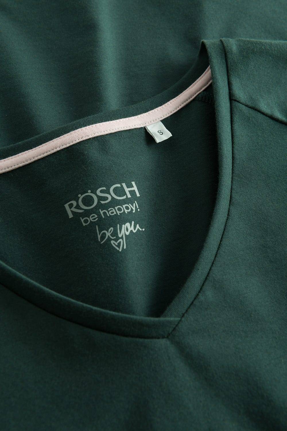 Rösch Shirt mit V-Ausschnitt Grün Baumwolle/Elasthan Osterangebot