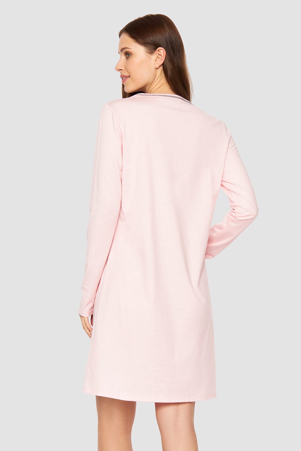 Rösch Nachthemd mit Schriftzug Rosa Baumwolle/Elasthan Lagerräumung