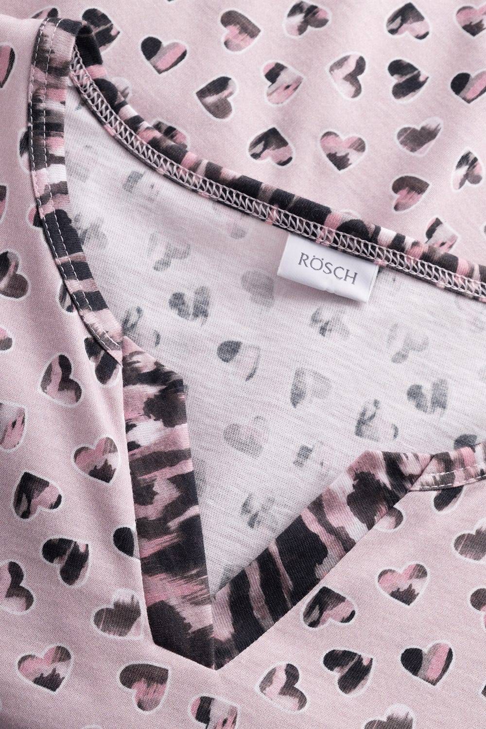Rösch Pyjama im Druck-Mix Blende 100% Baumwolle Top Angebot